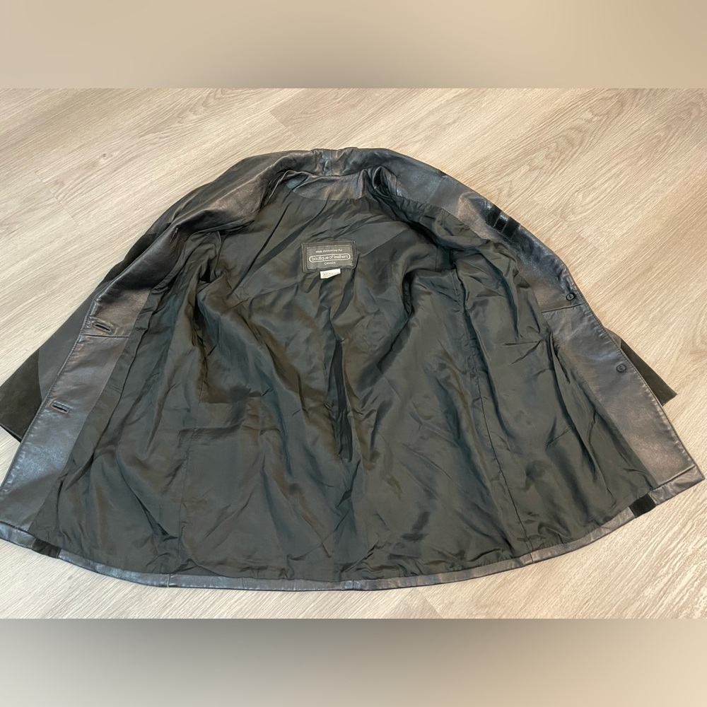 BOUTIQUE OF LEATHERS Vintage Black Aztec Design Genuine Leather Jacket. - Picture 6 of 15
